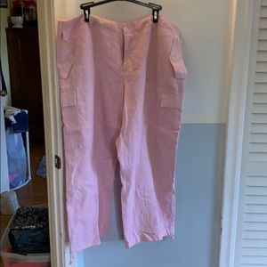 Lauren linen pants pink size 22